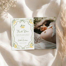 Blumen-Limonen-Zitrus-Baby-Party-Foto