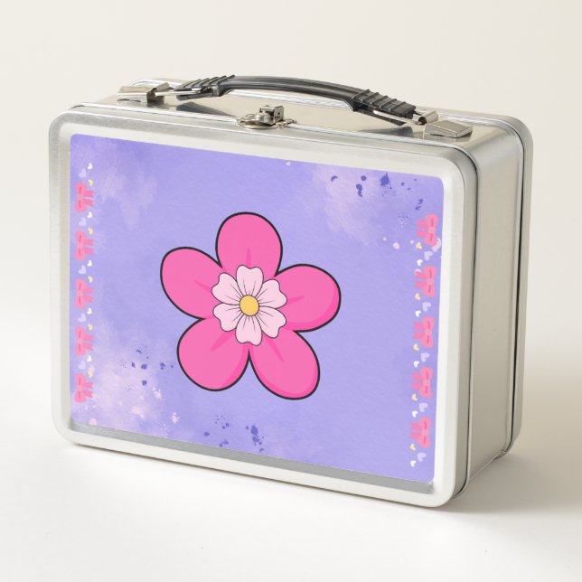Blumen Lunchbox für Mädchen (Vorderseite)