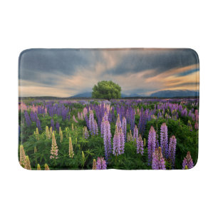 Blumen   Lupinefeld in Neuseeland Badematte