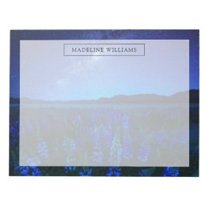 Blumen   Lupinen Blühen am Nachtsee Tekapo Notizblock