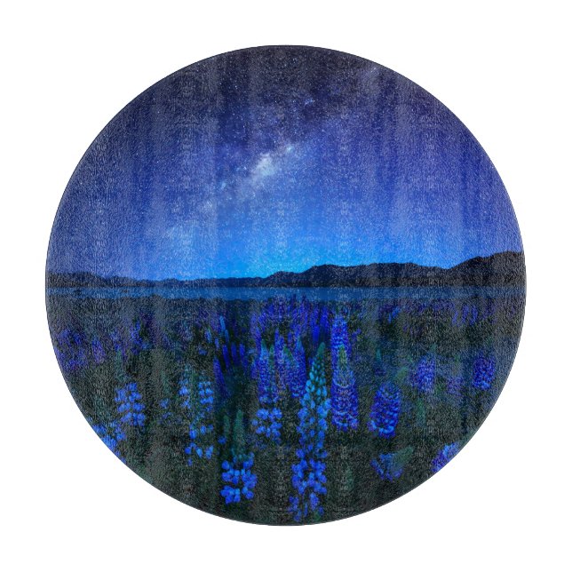 Blumen | Lupinen Blühen am Nachtsee Tekapo Schneidebrett (Vorderseite)