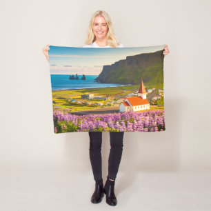 Blumen   Lupinen in Bloom Süd Island Fleecedecke