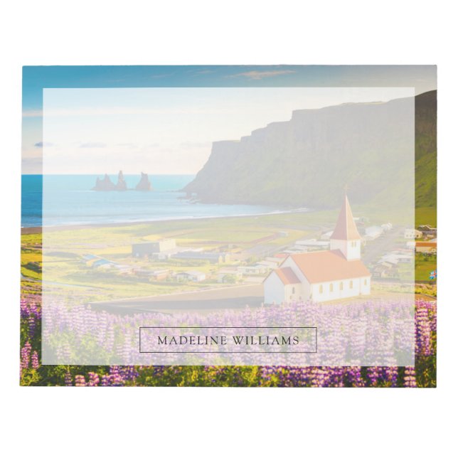 Blumen | Lupinen in Bloom Süd Island Notizblock (Vorderseite)