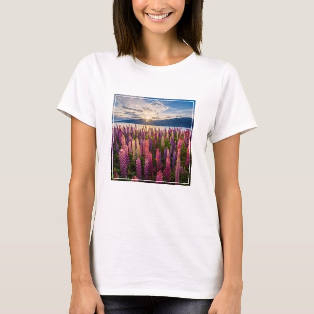 Blumen | Lupinen Neuseeland T-Shirt (Vorderseite)