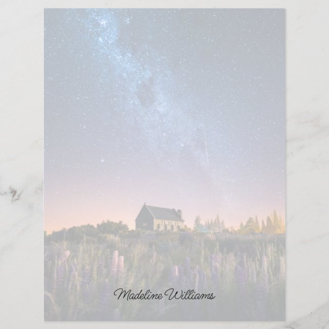 Blumen | Lupines Blühen Tekapo-See Neuseeland (Vorderseite)