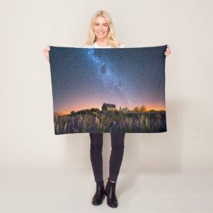 Blumen Lupines Blühen Tekapo-See Neuseeland Fleecedecke