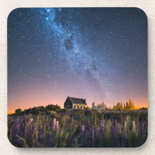 Blumen Lupines Blühen Tekapo-See Neuseeland Getränkeuntersetzer