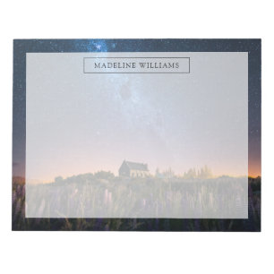 Blumen   Lupines Blühen Tekapo-See Neuseeland Notizblock