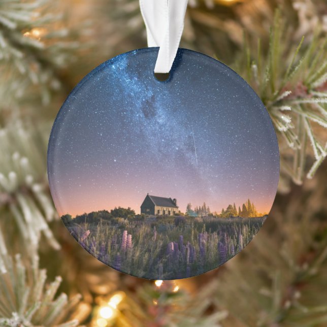 Blumen | Lupines Blühen Tekapo-See Neuseeland Ornament (Baum)