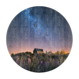 Blumen   Lupines Blühen Tekapo-See Neuseeland Schneidebrett