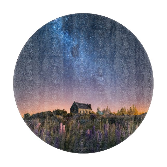 Blumen | Lupines Blühen Tekapo-See Neuseeland Schneidebrett (Vorderseite)