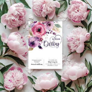 Blumen-Mädchen-Baby-Party Einladung