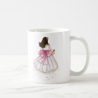 Blumen-Mädchen? Dunkle brünette Tasse