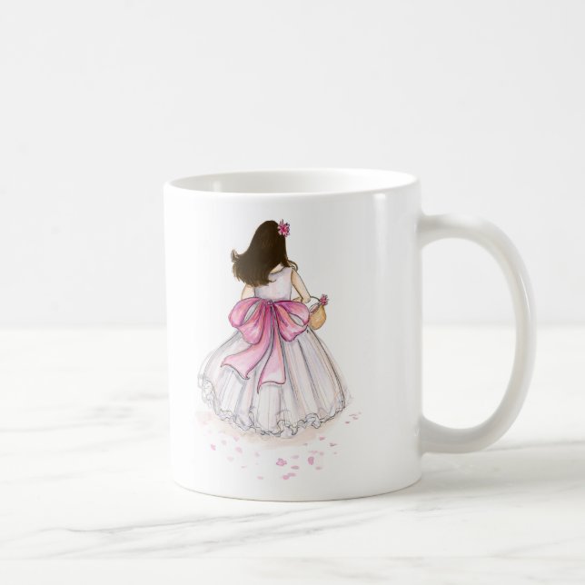 Blumen-Mädchen? Dunkle brünette Tasse (Rechts)