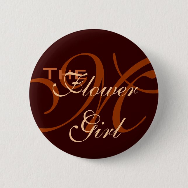 Blumen-Mädchen-Knopf Button (Vorderseite)