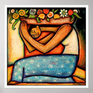 Blumen-Mädchen Poster