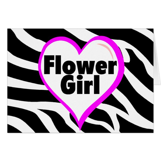 Blumen-Mädchen (Zebra-Druck) (Vorderseite (Horizontal))
