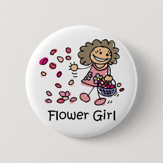 Blumen-Mädchenknopf Button