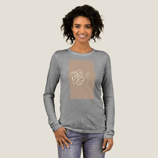 Blumen-Mal-T-Shirt Tri-Blend Shirt (Volle Vorderseite)