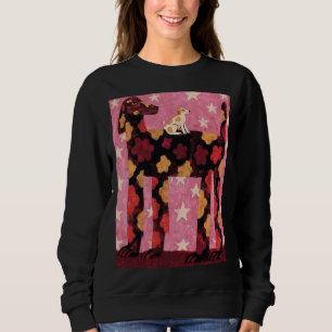 Blumen-Mama-Hund Mit Welpen-Shirt Sterne Sweatshirt
