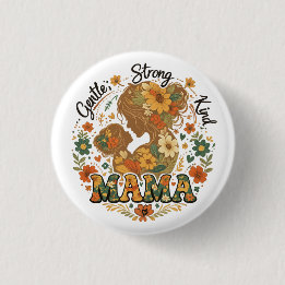 Blumen-Mama Retro-Ästhetik - Vintage M Button