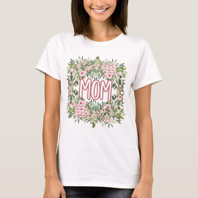 Blumen-Mama T-Shirt (Vorderseite)