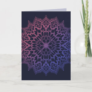 Blumen-Mandala-Blumen-Yoga Karte