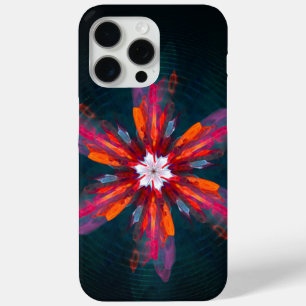 Blumen-Mandala-Blüten Orange Rot Blau Abstrakt Case-Mate iPhone Hülle