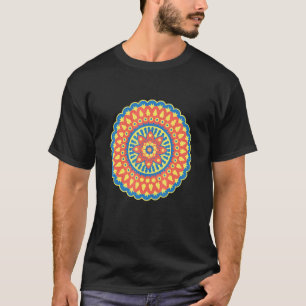Blumen-Mandala-Kunstmeditation für Frieden und Yog T-Shirt