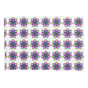 Blumen-Mandala-Muster Kissenbezug