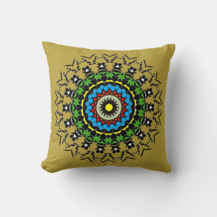 Blumen-Mandala Nahtlos Kissen