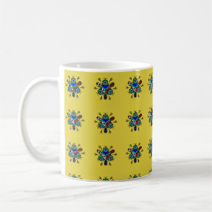 Blumen-Mandala-Nahtloses Muster Kaffeetasse