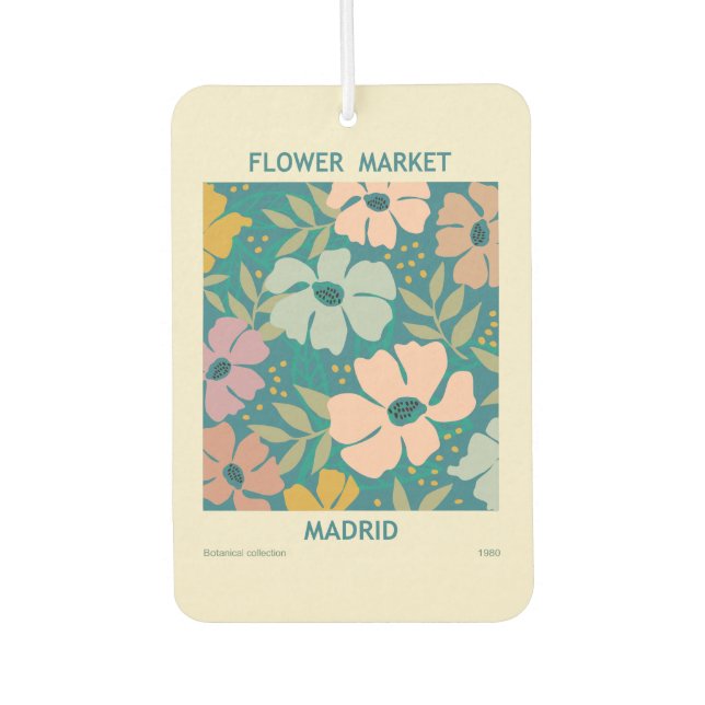 Blumen Market Madrid Print Autolufterfrischer (Vorderseite)