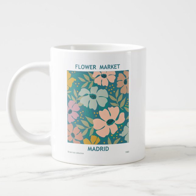 Blumen Market Madrid Print Jumbo-Tasse (Links)