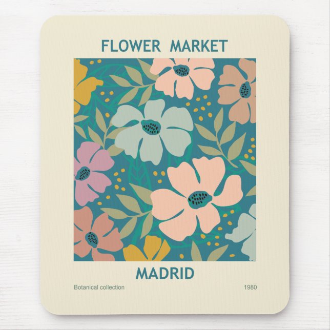 Blumen Market Madrid Print Mousepad (Vorne)