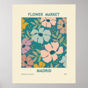 Blumen Market Madrid Print Poster