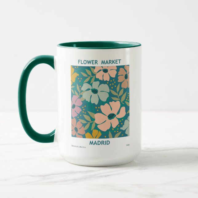 Blumen Market Madrid Print Tasse (Links)