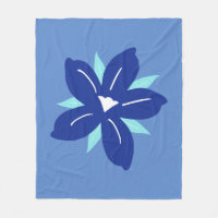 Blumen Market Print Mykonos Retro Vintag Blue