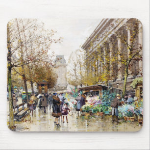 Blumen-Markt bei der Madeleine, Paris Mousepad