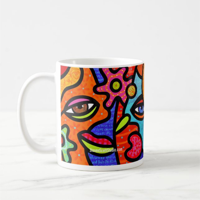 "Blumen-Markt " Kaffeetasse (Links)