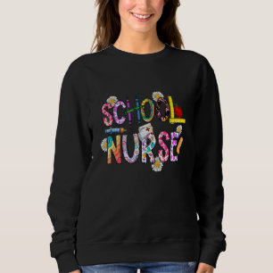 Blumen-Medizin-Pflaster Pflege Leopard Tag der Sch Sweatshirt