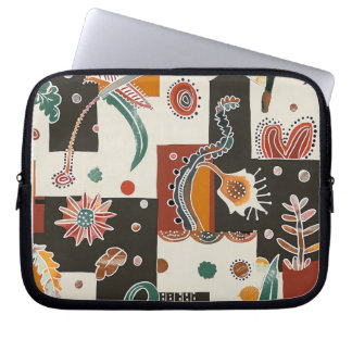 Blumen-Meer-Leben-Muster Laptop-Tasche – Ozean Blu Laptopschutzhülle