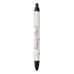 Blumen-Minimalist Individueller Name Eleganter Sty Kugelschreiber