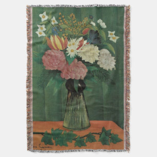 Blumen mit Efeu von Henri Rousseau, Vintage Floral Decke