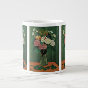 Blumen mit Efeu von Henri Rousseau, Vintage Floral Jumbo-Tasse