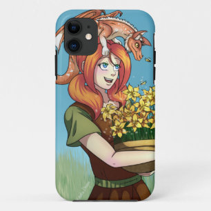 Blumen mit einem Drachen sammeln Case-Mate iPhone Hülle