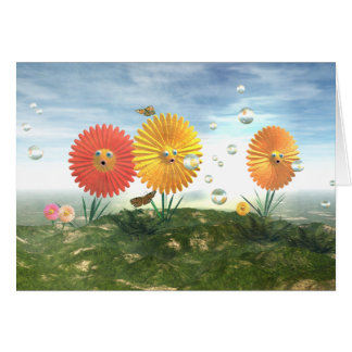 Blumen mit Gesichtern