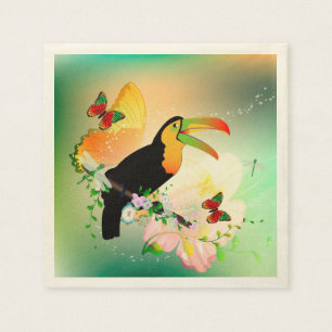 Blumen mit toucan serviette