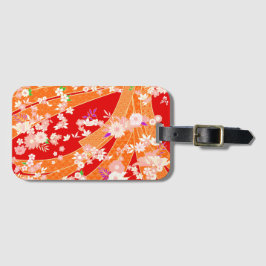 Blumen-Mix-Kimono-Muster Frühling Gepäckanhänger