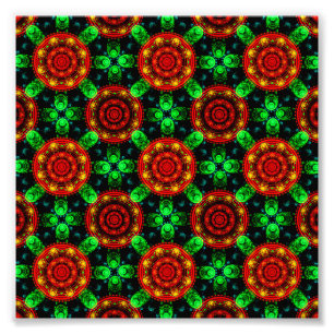 Blumen Modern Boho Elegant Abstraktes Muster #504 Fotodruck
